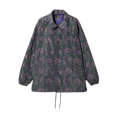 Needles FW24 All-Over Print Button-Up Loose Jacket Unisex Purple PU182D