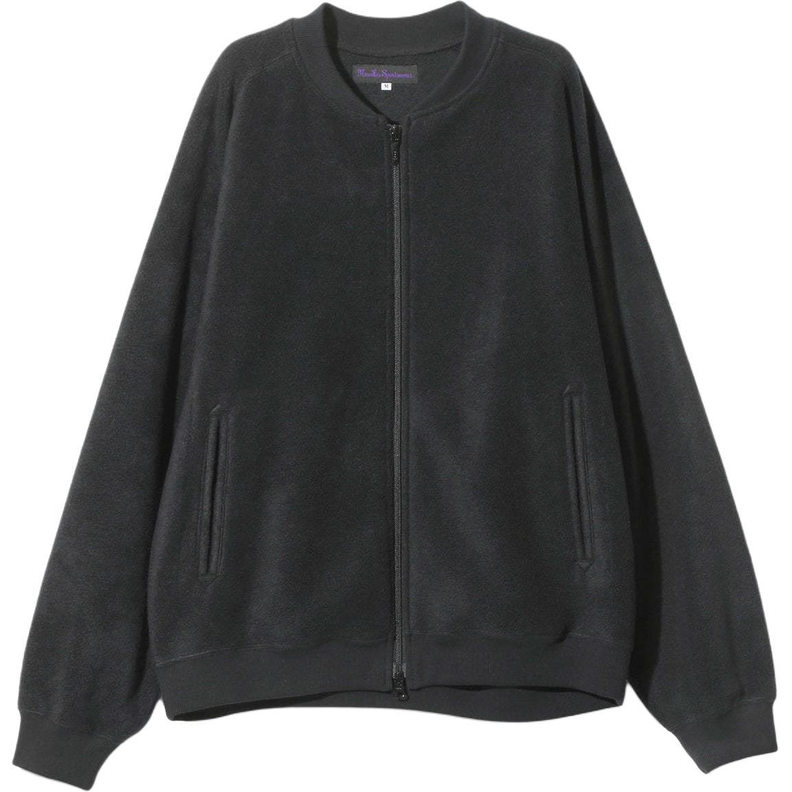 Needles FW24 Black Fleece Relaxed Fit Zip Jacket Unisex PU328B