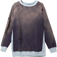 Needles FW24 Faded Crewneck Long Sleeve Sweatshirt Unisex Grey Blue PU292C Needles FW24 Faded Crewneck Long Sleeve Sweatshirt Unisex Grey Blue PU292C