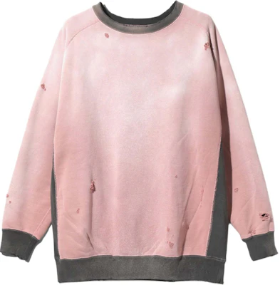 Needles FW24 Faded Crewneck Long Sleeve Sweatshirt Unisex Light Pink PU292B Order Needles FW24 Faded Crewneck Long Sleeve Sweatshirt Unisex Light Pink PU292B