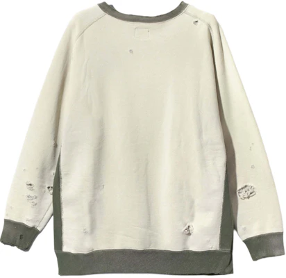 Needles FW24 Faded Crewneck Long Sleeve Sweatshirt Unisex Off-White PU292A Lookbook Needles FW24 Faded Crewneck Long Sleeve Sweatshirt Unisex Off-White PU292A