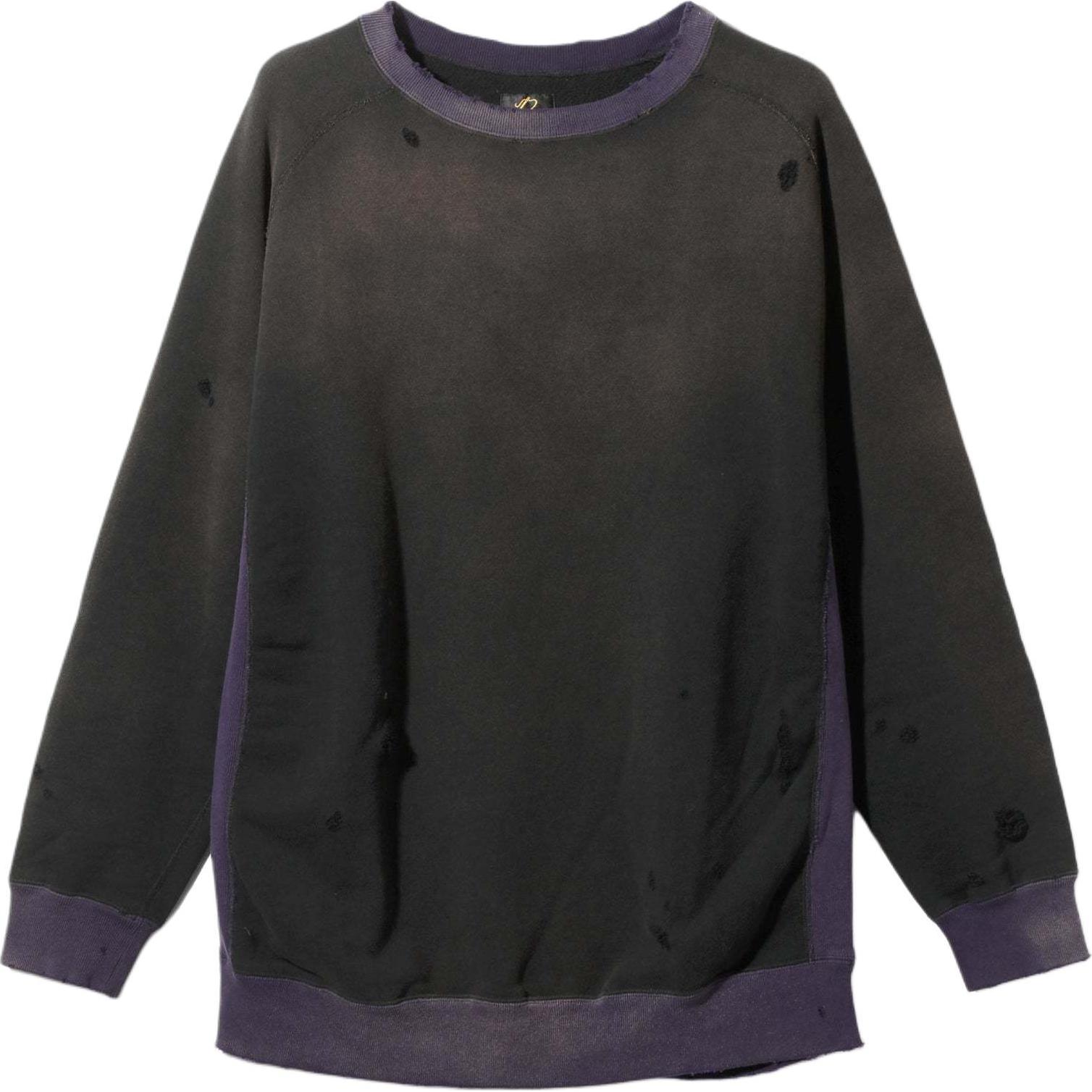 Order Needles FW24 Faded Effect Unisex Crewneck Long Sleeve Sweatshirt Purple PU292E