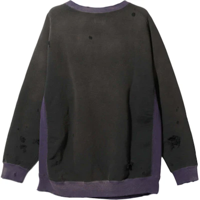 Needles FW24 Faded Effect Unisex Crewneck Long Sleeve Sweatshirt Purple PU292E Lookbook Needles FW24 Faded Effect Unisex Crewneck Long Sleeve Sweatshirt Purple PU292E