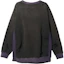 Lookbook Needles FW24 Faded Effect Unisex Crewneck Long Sleeve Sweatshirt Purple PU292E