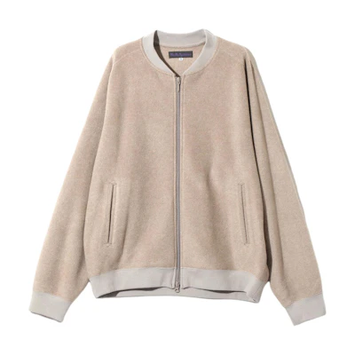 Needles FW24 Fleece Relaxed Fit Zip-Up Jacket Unisex Khaki PU328A