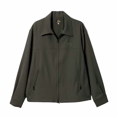 Needles FW24 Front Zip Butterfly Embroidered Unisex Track Jacket Green PU212B
