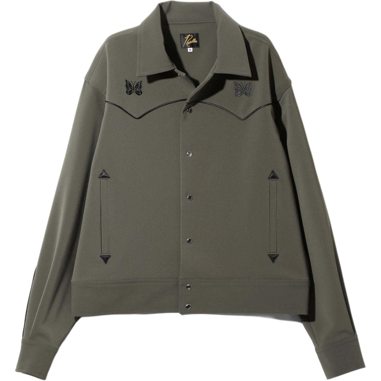 Needles FW24 Green Butterfly Embroidered Button Jacket Unisex. PU208B