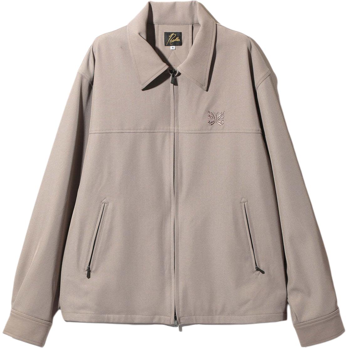 Needles FW24 Khaki Front-Zip Butterfly Embroidered Unisex Track Jacket PU212A