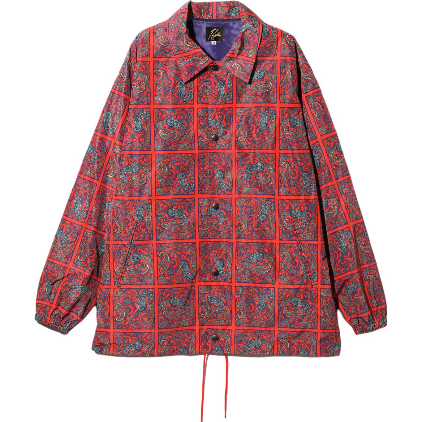 Needles FW24 Oversized All-Over Print Button-Up Jacket Red Unisex PU182C