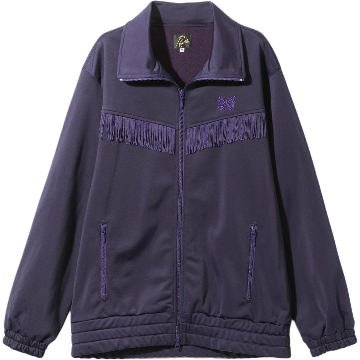Needles FW24 Purple Fringe Butterfly Embroidered Zip Jacket Unisex PU281A