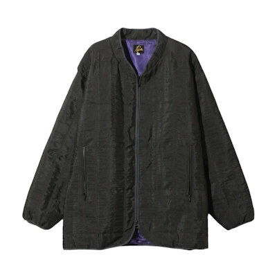 Needles FW24 Quilted Loose-Fit Zip Jacket Black Unisex PU128B