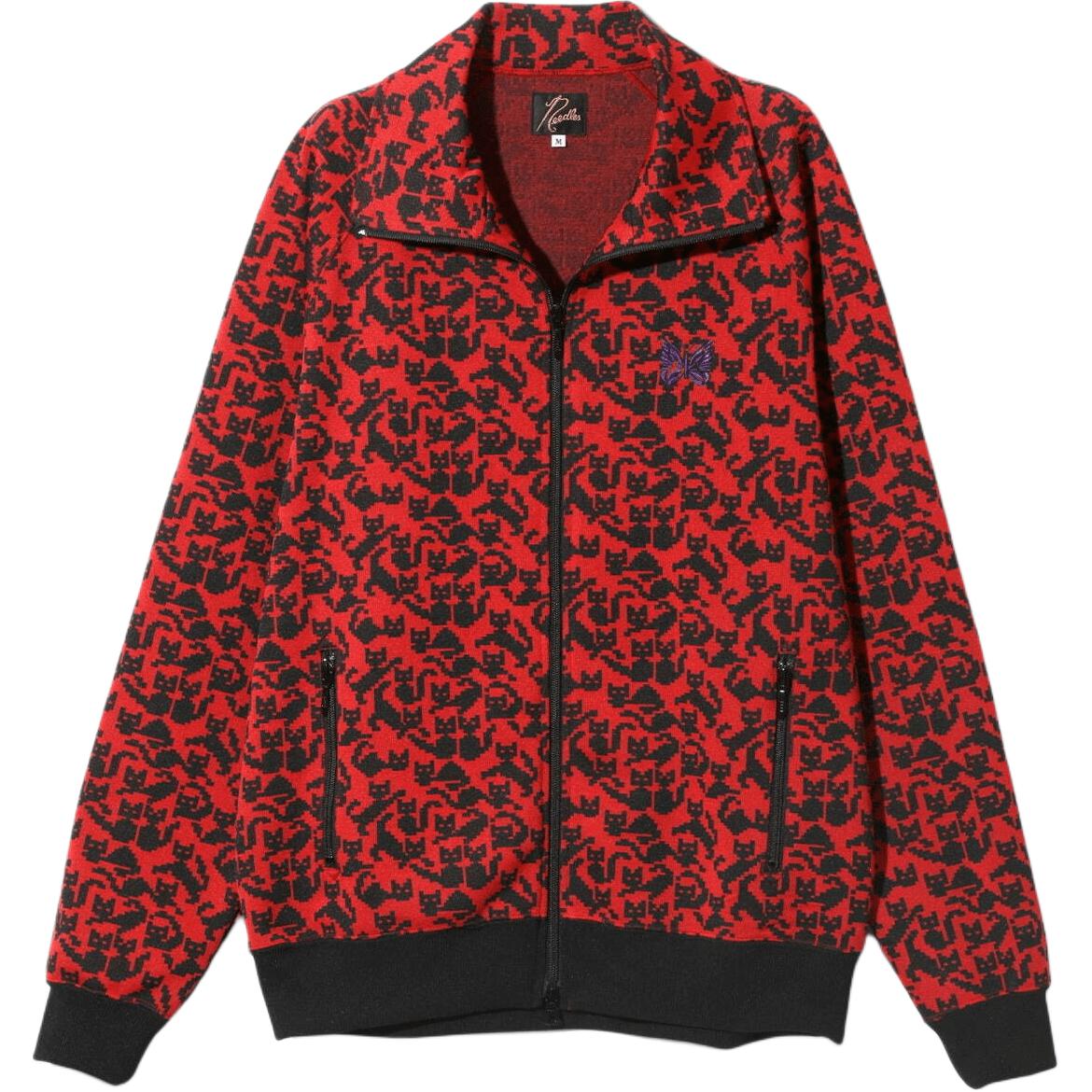 Needles FW24 Red Butterfly Cat Print Embroidered Jacket Unisex PU269C