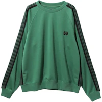 Needles Green Loose-Fit Crewneck Long Sleeve Sweatshirt MR285C Needles Green Loose-Fit Crewneck Long Sleeve Sweatshirt MR285C