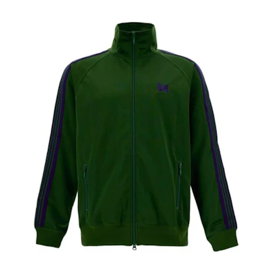 Needles High-Neck Loose-Fit Logo Zip Jacket Green NS244AIVYGREEN