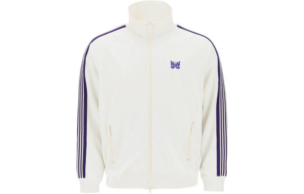 Needles High Neck Butterfly Track Jacket White MR284-WHITEA