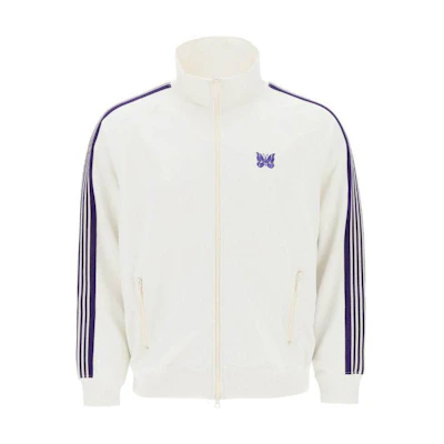 Needles High Neck Butterfly Track Jacket White MR284-WHITEA