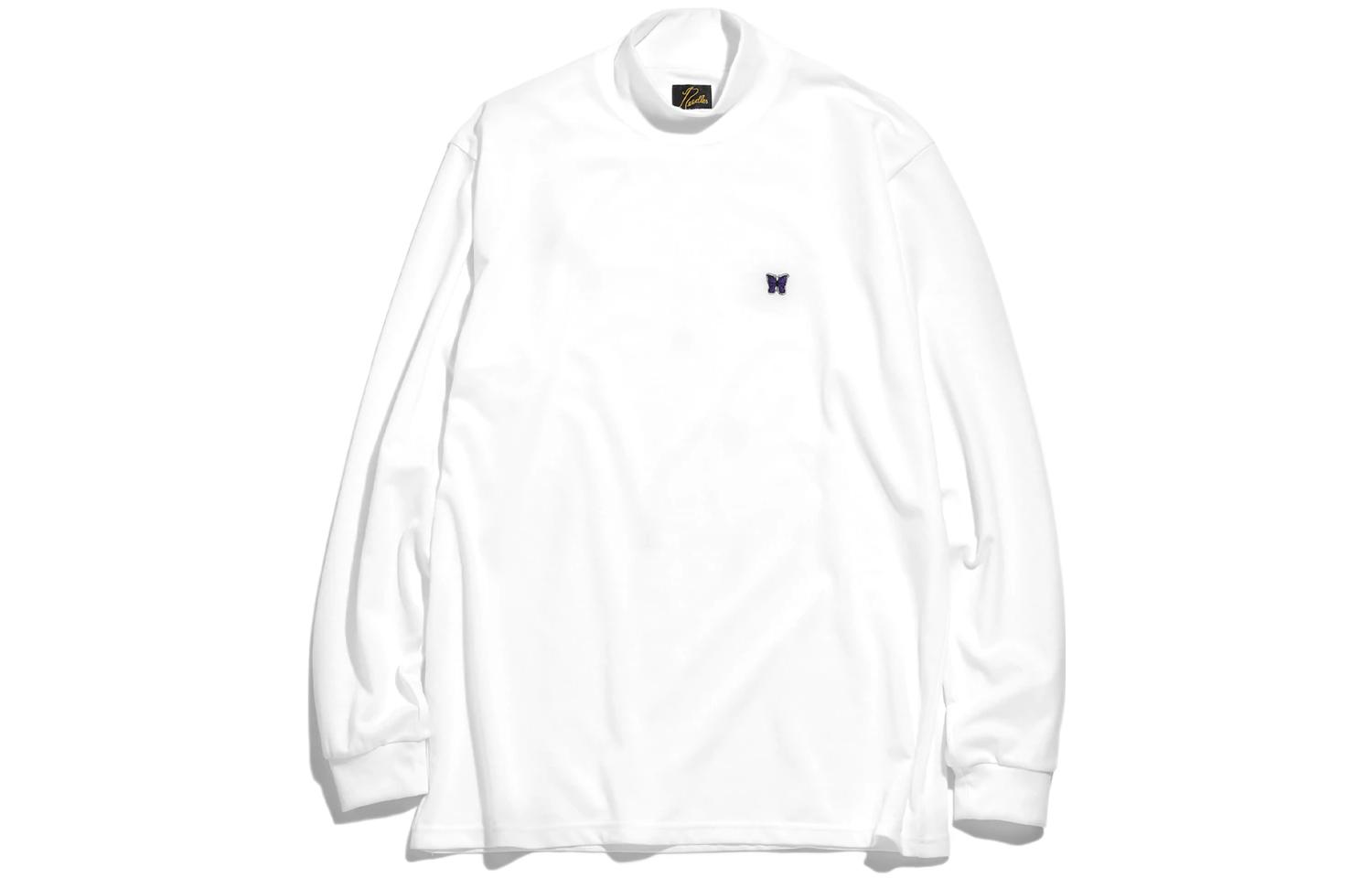 Needles High Neck Knit Sweatshirt Unisex White KP239-WHT