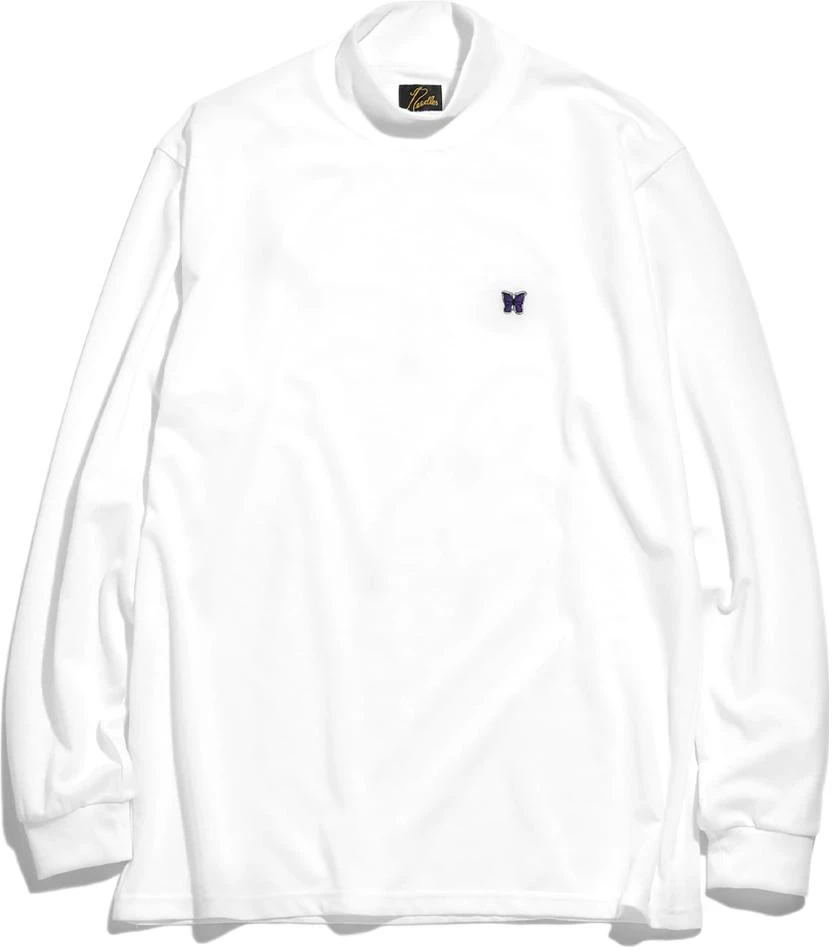 needles-high-neck-knit-sweatshirt-unisex-white-kp-239-wht