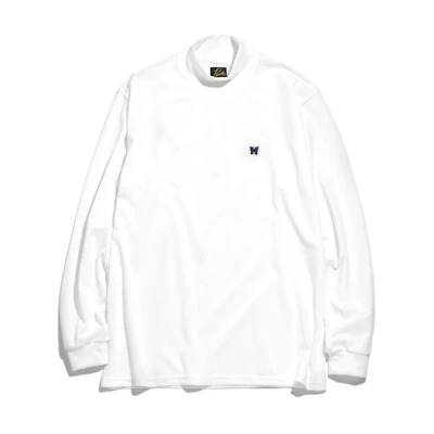 Needles High Neck Knit Sweatshirt Unisex White KP239-WHT