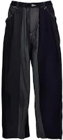 Needles Indigo Loose Fit Straight Zippered Casual Pants. OT175BWIDE Needles Indigo Loose Fit Straight Zippered Casual Pants. OT175BWIDE