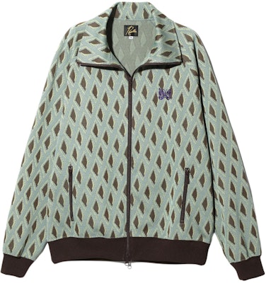 Needles 蝴蝶提花翻領拉鍊外套 男女款 青綠色. OT224A Buy Needles 蝴蝶提花翻領拉鍊外套 男女款 青綠色. OT224A