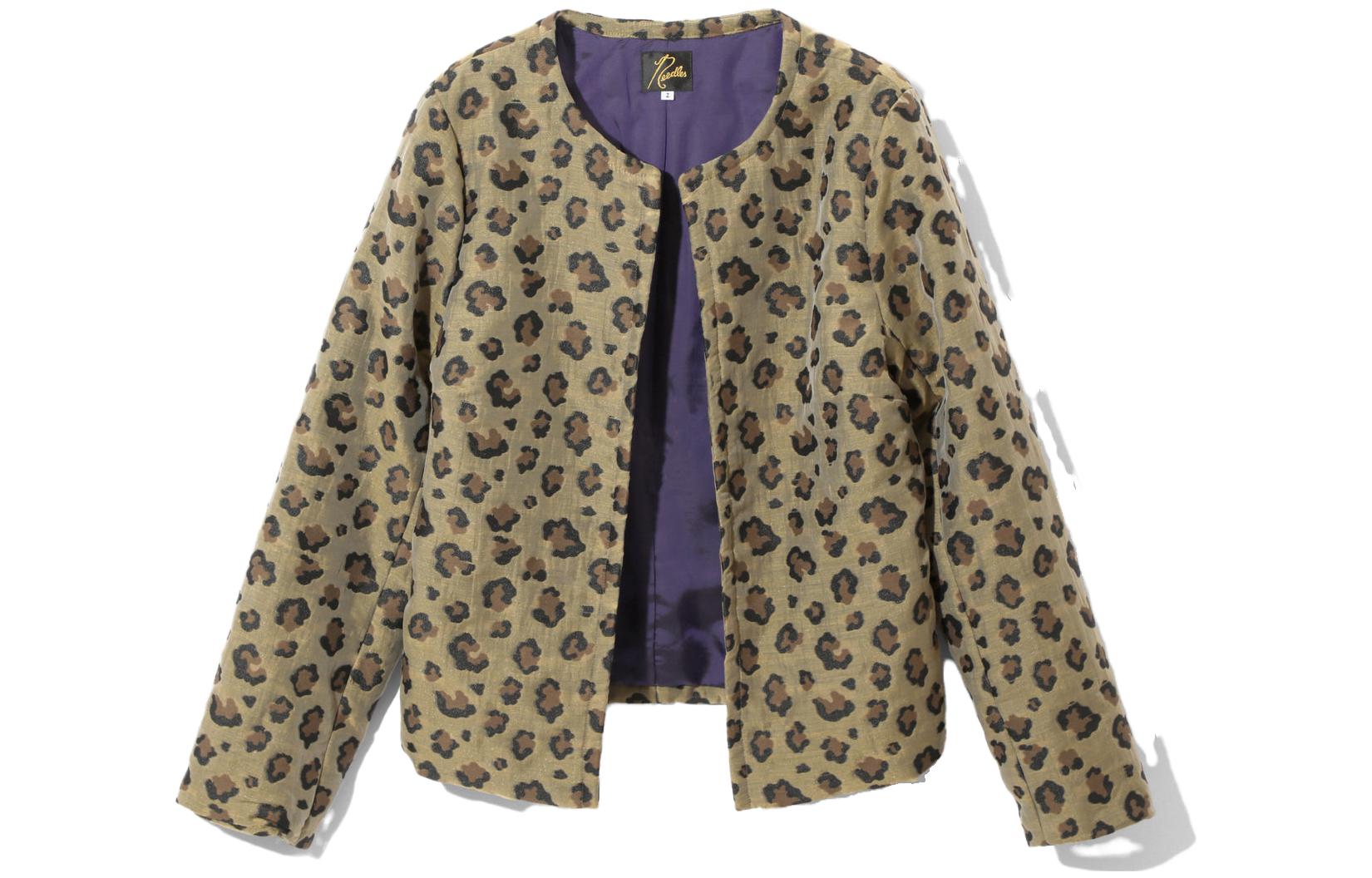 Needles Leopard Print Cardigan Long Sleeve Jacket Unisex Multicolor NS127