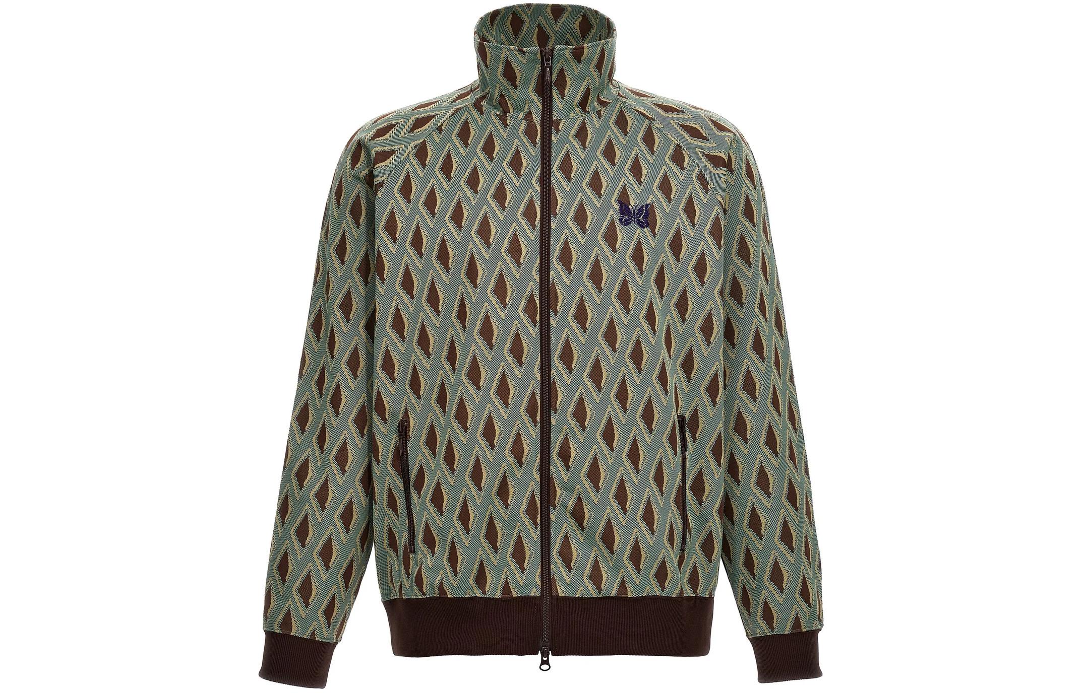 Needles Logo Mock Neck Zip Sweatshirt Multicolor - OT224-ATURQUOISE