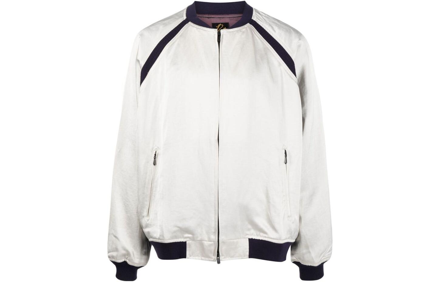 Needles Multicolor Patchwork Zip-Up Bomber Jacket MR197