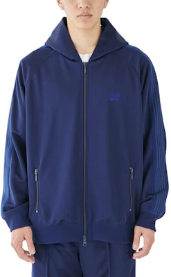 Needles Navy Butterfly Jaket Hoodie Zip Bersulam. OT1541 Buy Needles Navy Butterfly Jaket Hoodie Zip Bersulam. OT1541
