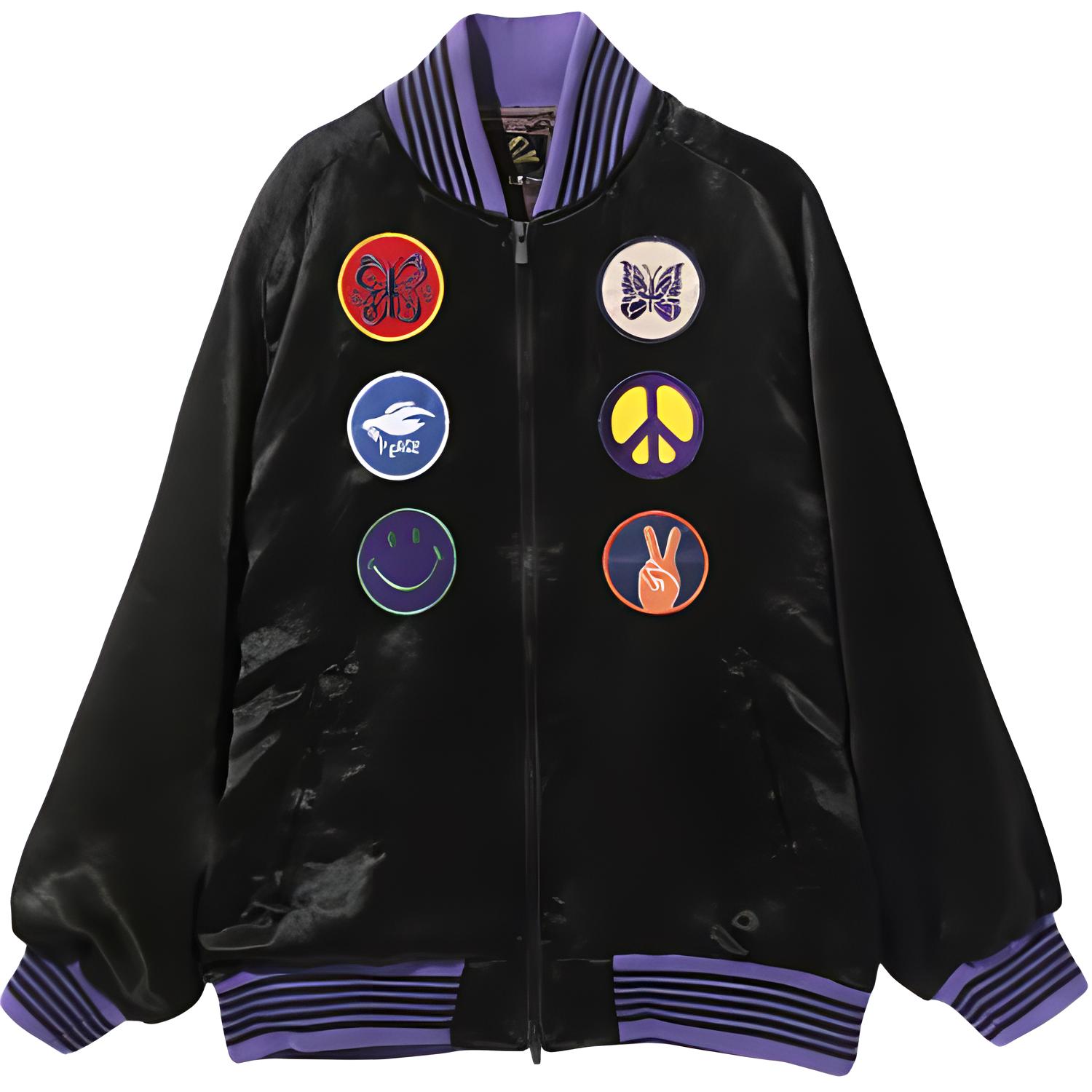 Needles Oversized Zip-Up Long Sleeve Jacket Black MR195C