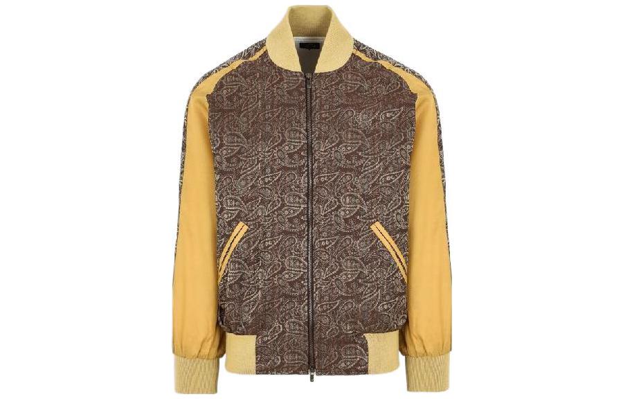 Needles Paisley Print Mock Neck Jacket Brown Jacket IN084CU