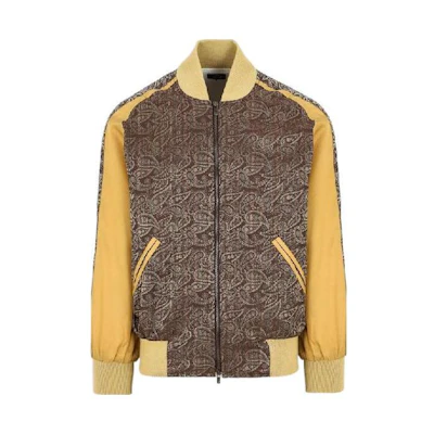 Needles Paisley Print Mock Neck Jacket Brown Jacket IN084CU
