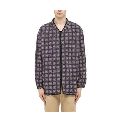 Needles Plaid Pattern Print Zip Jacket KP086PL