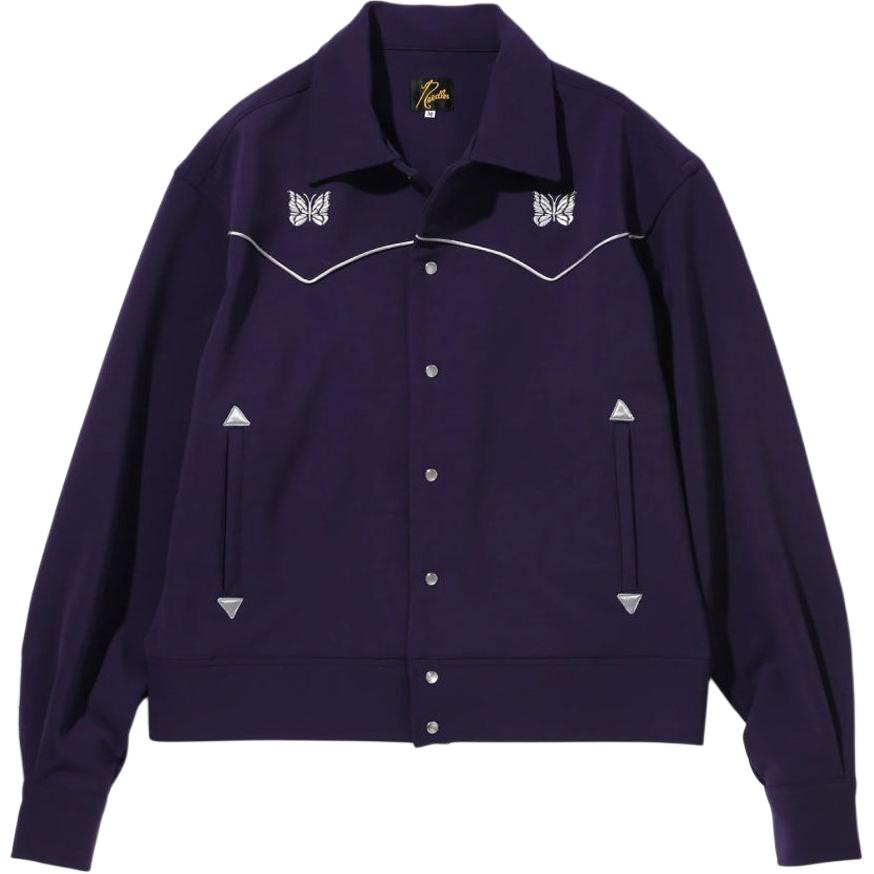 Needles Purple Pattern Print Single-Breasted Long Sleeve Jacket Unisex LQ162A