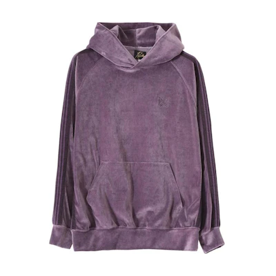 Needles Purple Solid Fleece Raglan Sleeve Pullover Hoodie LQ235A