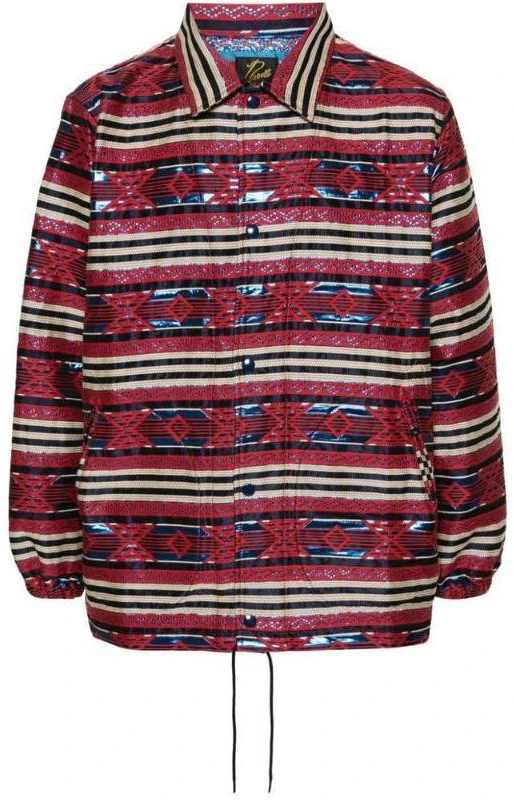 needles-red-striped-collar-slim-fit-long-sleeve-jacket-for-men-ot-116-redbl