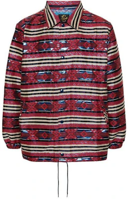 Needles 紅色條紋翻領修身版型男士長袖外套 OT116REDBL Buy Needles 紅色條紋翻領修身版型男士長袖外套 OT116REDBL