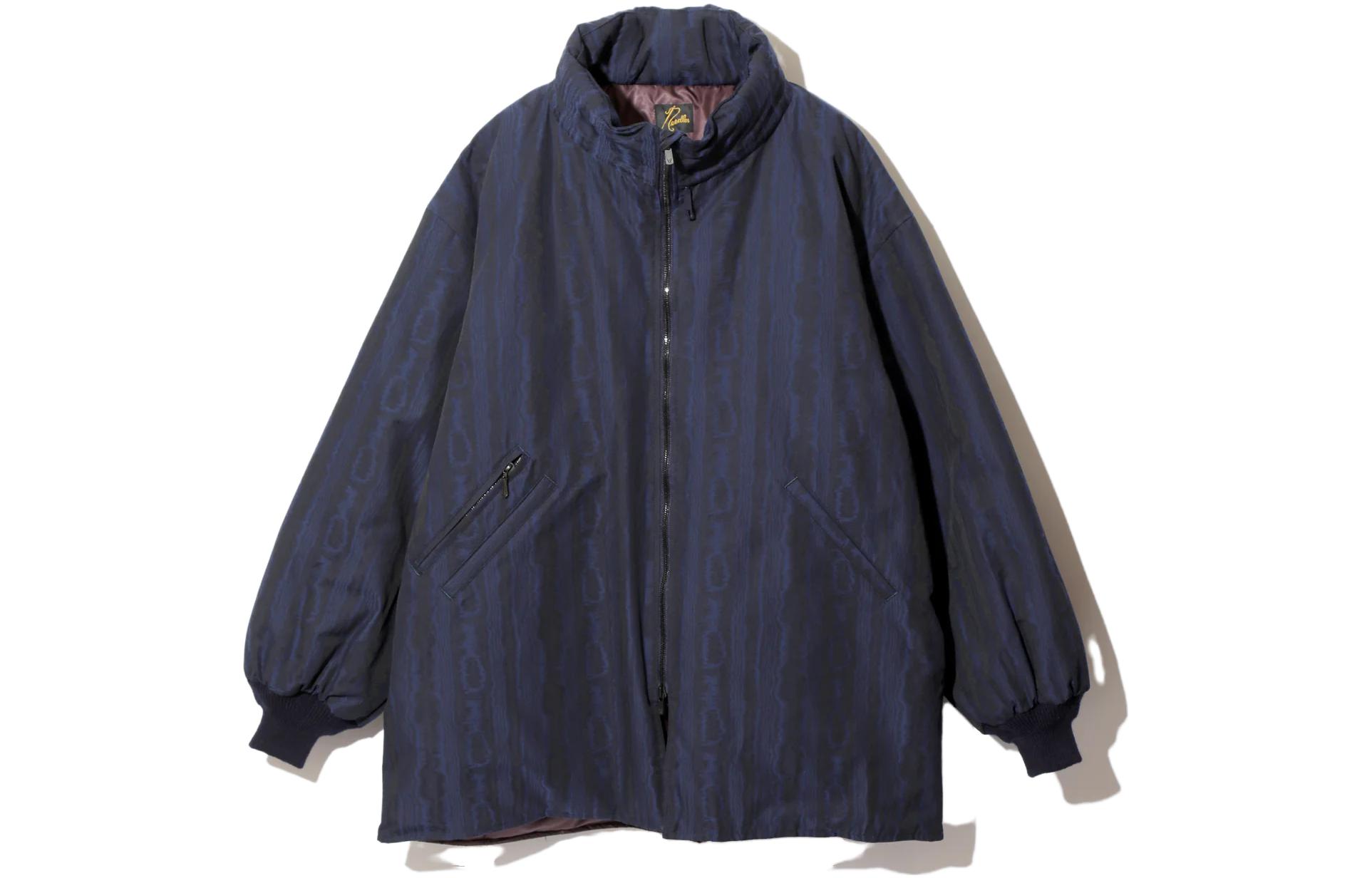 Needles Removable Hood Full-Print Jacket Blue Unisex NS088A