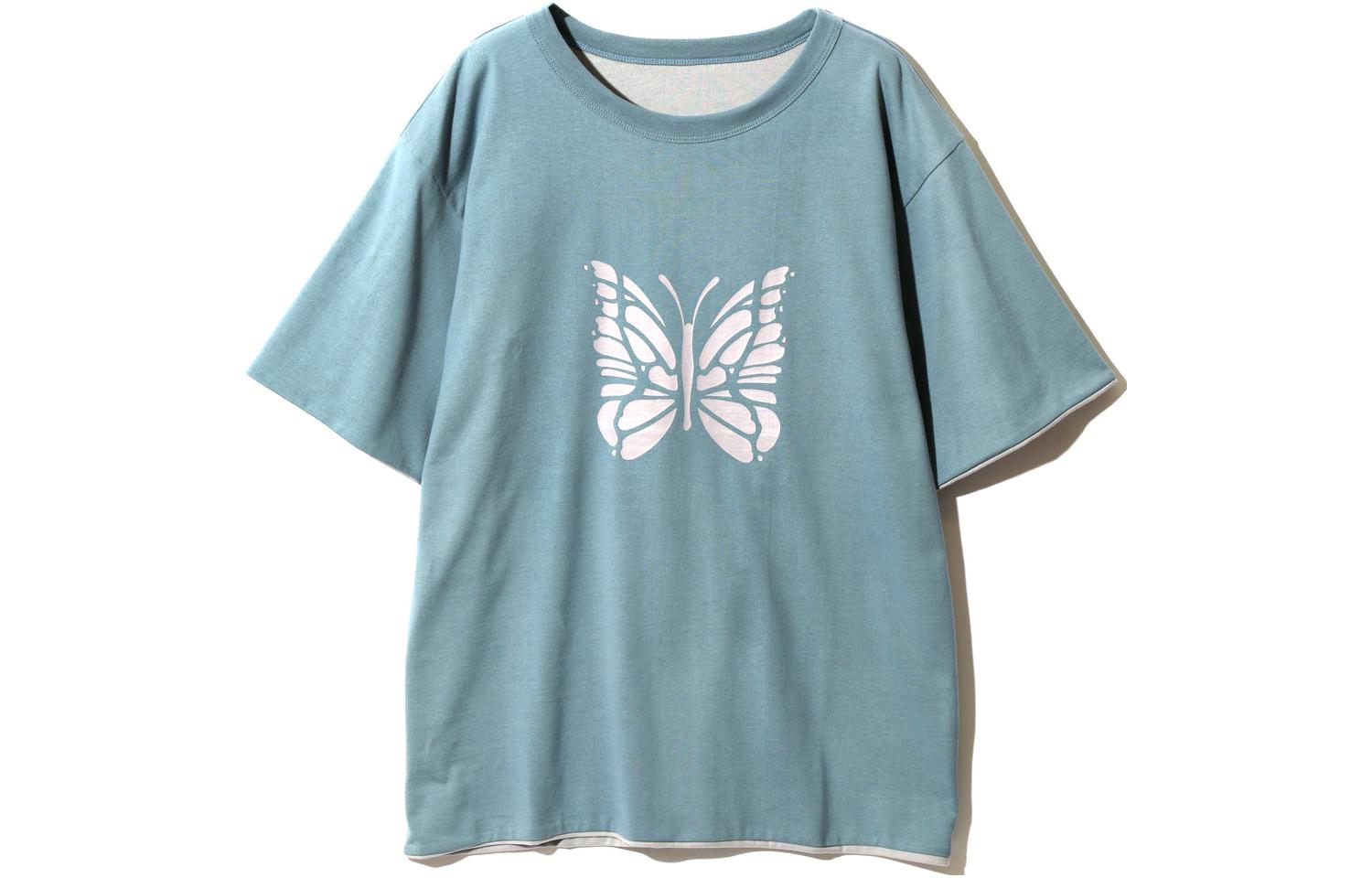 Needles Reversible Crewneck T-Shirt Blue () MR312A
