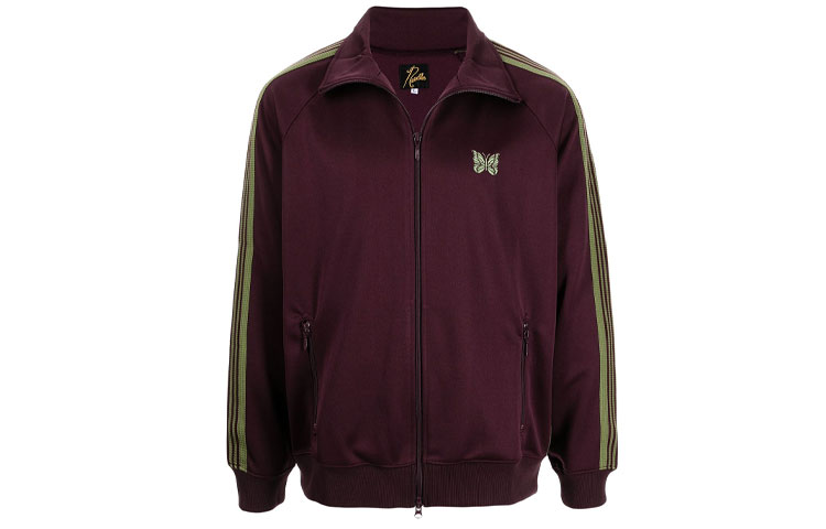 Needles Side Stripe Track Jacket Brown Unisex JO221B