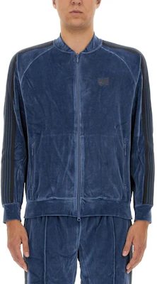 Needles Slim Fit Blue Logo Zip-Up Jacket NS251BLUE Order Needles Slim Fit Blue Logo Zip-Up Jacket NS251BLUE