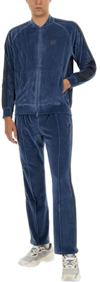 Needles Slim Fit Blue Logo Zip-Up Jacket NS251BLUE Lookbook Needles Slim Fit Blue Logo Zip-Up Jacket NS251BLUE