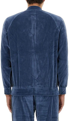 Needles Slim Fit Blue Logo Zip-Up Jacket NS251BLUE Shop Needles Slim Fit Blue Logo Zip-Up Jacket NS251BLUE