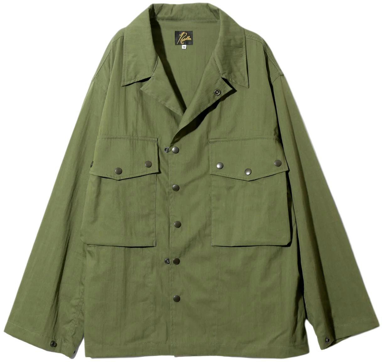 needles-solid-color-pocket-button-up-jacket-green-unisex-ot-092-a