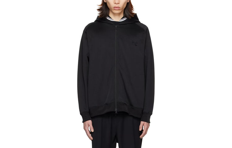 Needles Solid Color Raglan Sleeve Hoodie Jacket Black 241821M202000