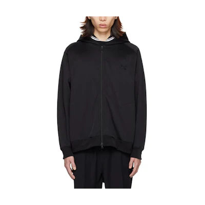 Needles Solid Color Raglan Sleeve Hoodie Jacket Black 241821M202000