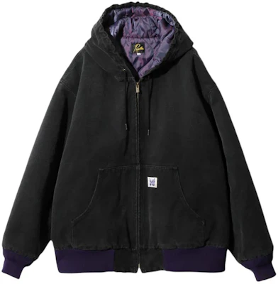 Needles纯色拉链连帽夹克男女同款黑色 NS158B Buy Needles纯色拉链连帽夹克男女同款黑色 NS158B