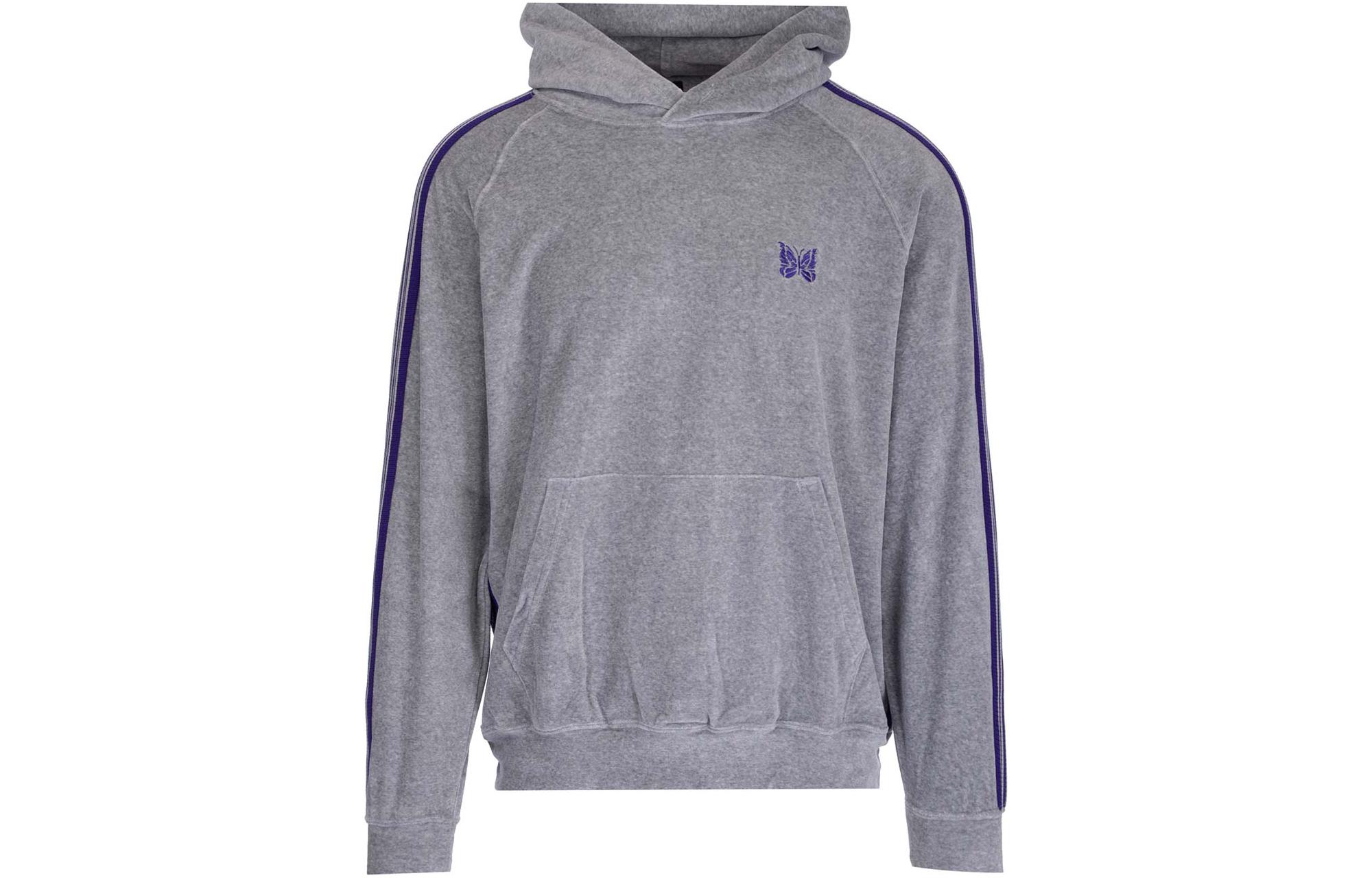 Needles Solid Gray Hoodie Sweatshirt KP226BHGREY