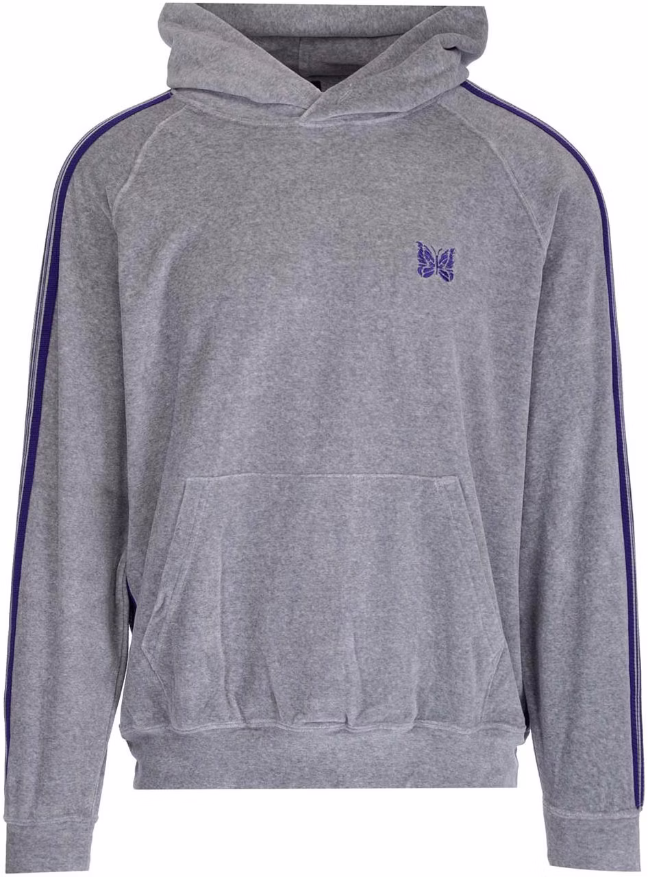 needles-solid-gray-hoodie-sweatshirt-kp-226-bhgrey
