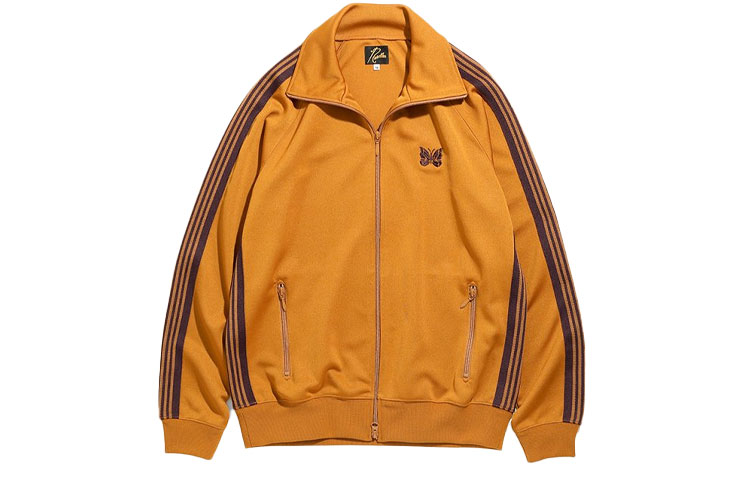 Needles SS21 Butterfly Logo Zip Jacket Yellow Casual Outerwear IN180A